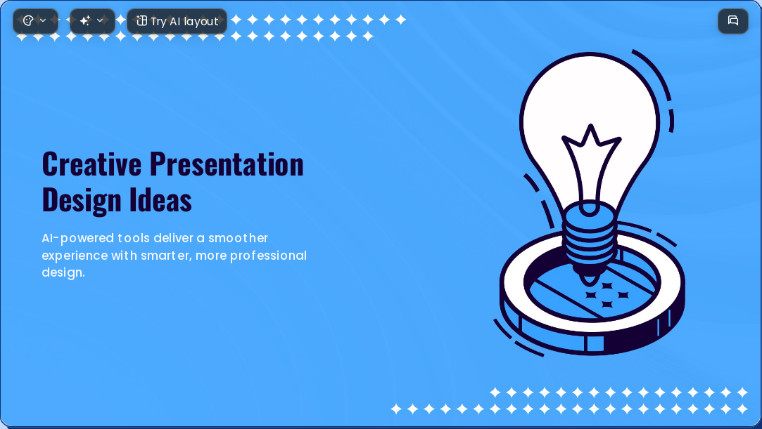 Inspirational blue illustration AI Presentation Template for Teaching Courseware 2026