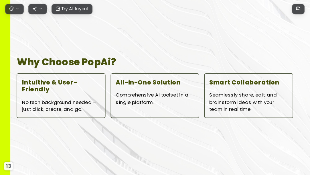 The Business Plan AI Presentation Template for Design Showcase 2026 - Slide 13
