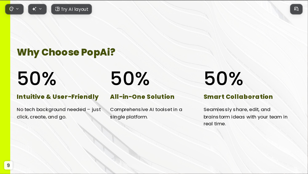 The Business Plan AI Presentation Template for Design Showcase 2026 - Slide 9