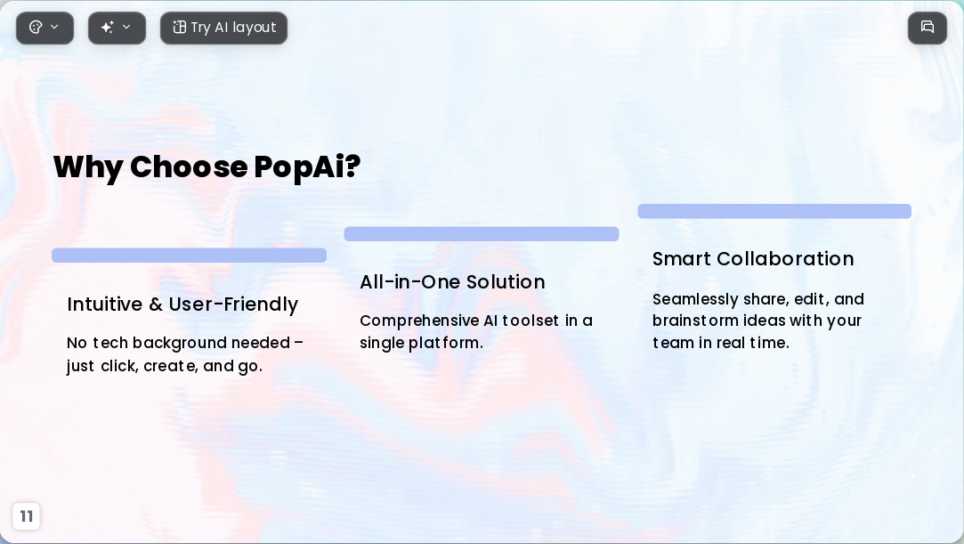 Diffuse Texture Gradient AI Presentation Template for Academic Report 2026 - Slide 11