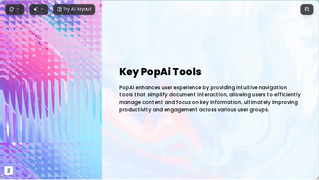 Diffuse Texture Gradient AI Presentation Template for Academic Report 2026 - Slide 2