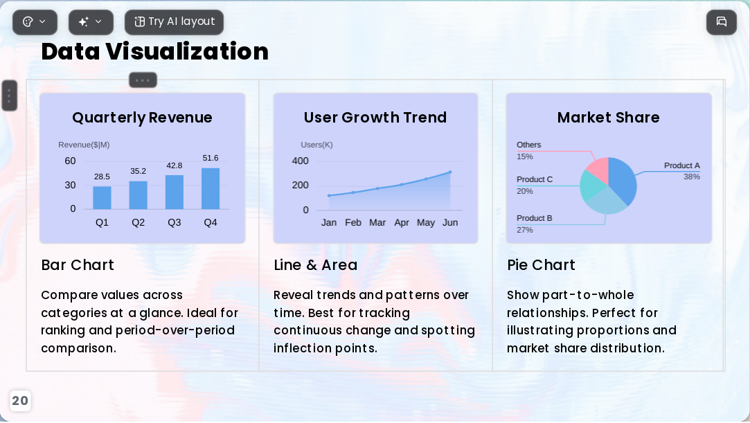 Diffuse Texture Gradient AI Presentation Template for Academic Report 2026 - Slide 20