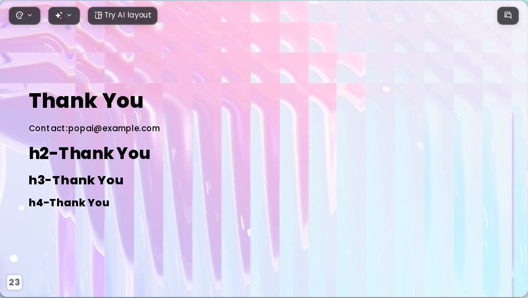 Diffuse Texture Gradient AI Presentation Template for Academic Report 2026 - Slide 23