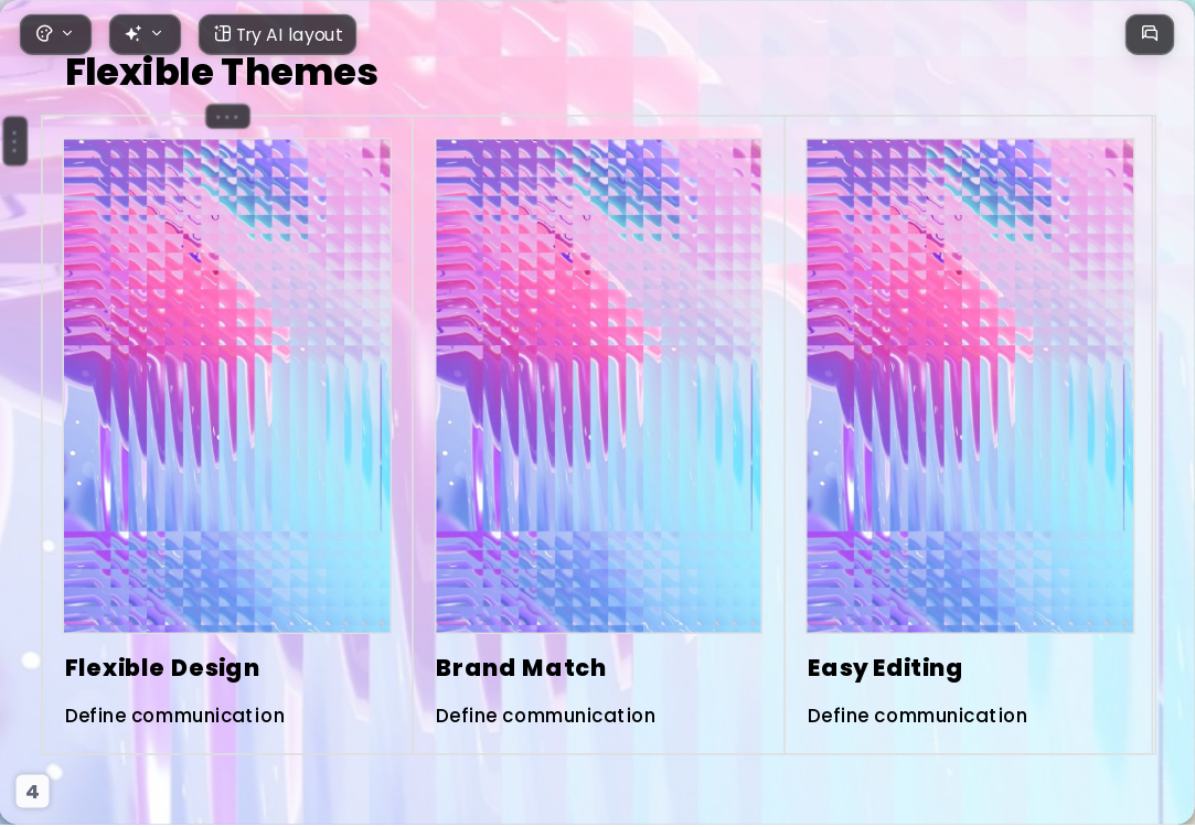 Diffuse Texture Gradient AI Presentation Template for Academic Report 2026 - Slide 4