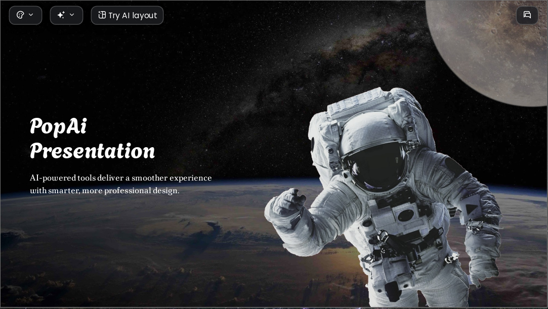 Stellar Black AI Presentation Template for Teaching Courseware 2026