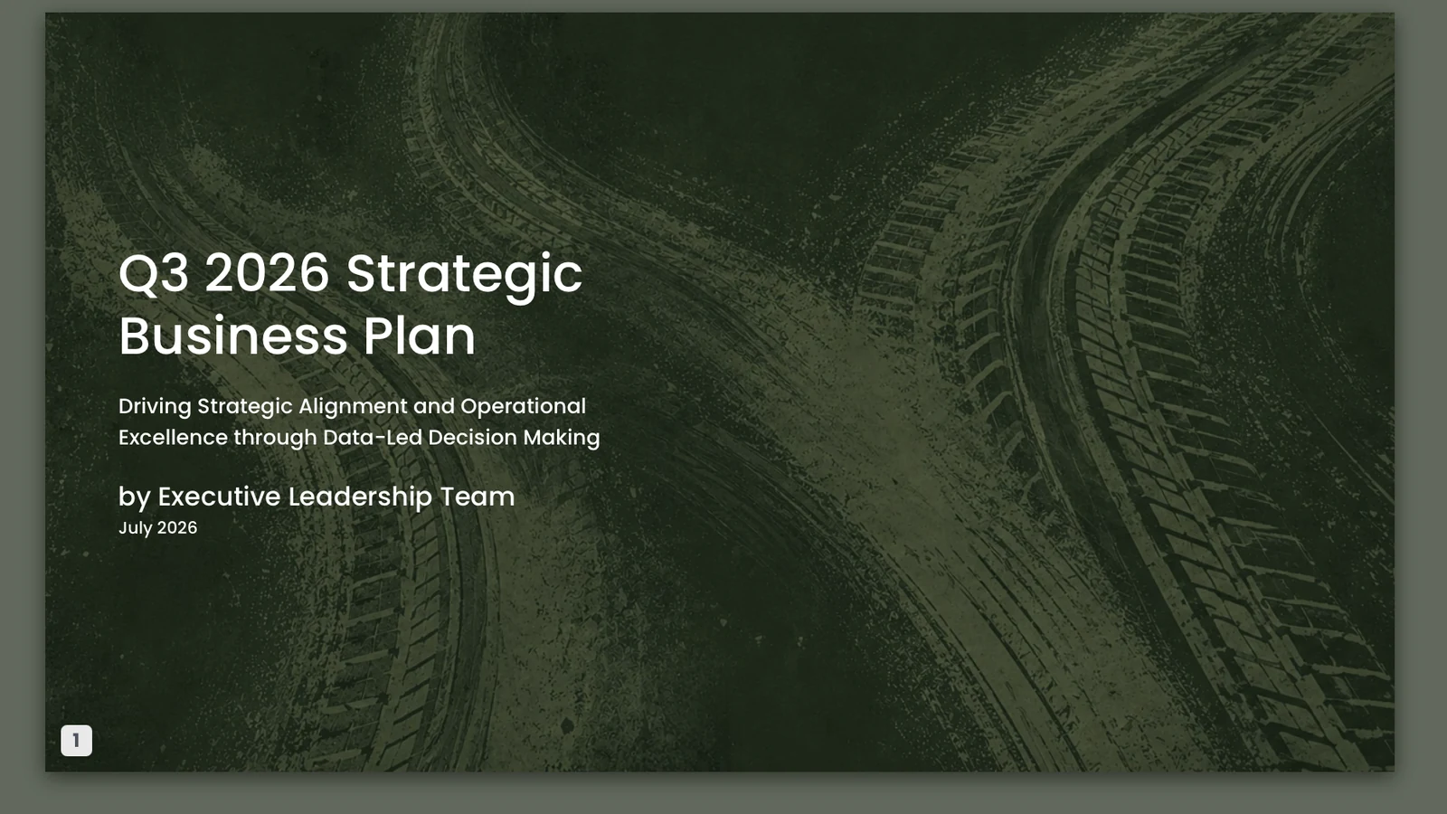 Dark green research presentation cover with a structured grid-like technical texture